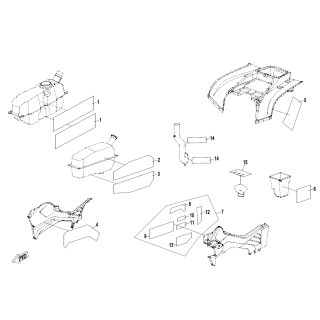 Pos.14 - Hitzeschutz Aufkleber 50x0,062 - CFMOTO CForce 820 XL ONE